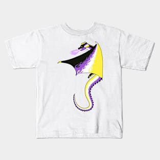 Fly With Pride, Dragon Series - Nonbinary Kids T-Shirt